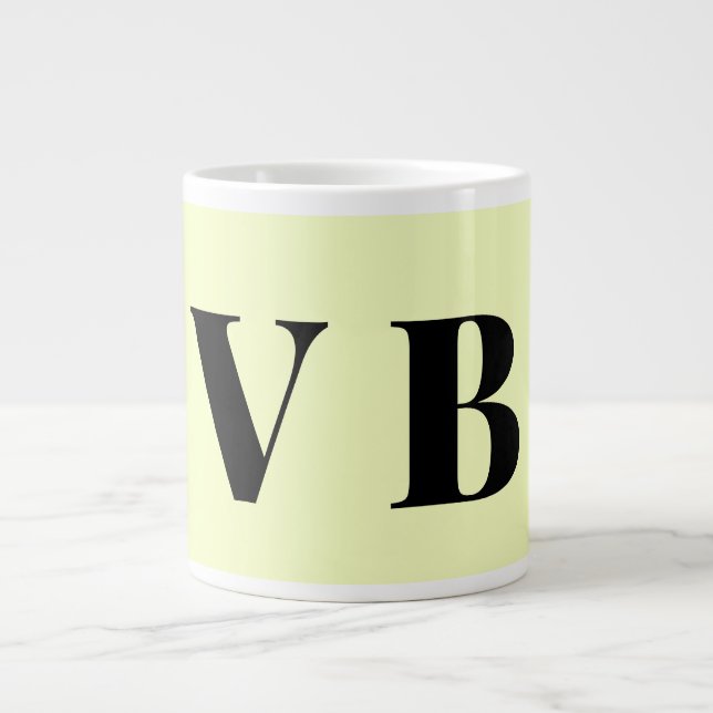 simple minimal solid colour custom pastel custom  large coffee mug (Front)