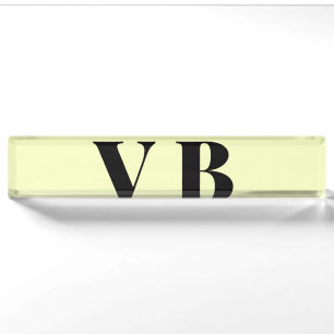 simple minimal solid colour custom pastel custom  nameplate