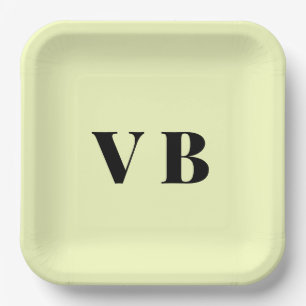 simple minimal solid colour custom pastel custom paper plate
