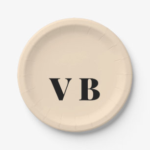 simple minimal solid colour custom pastel custom paper plate