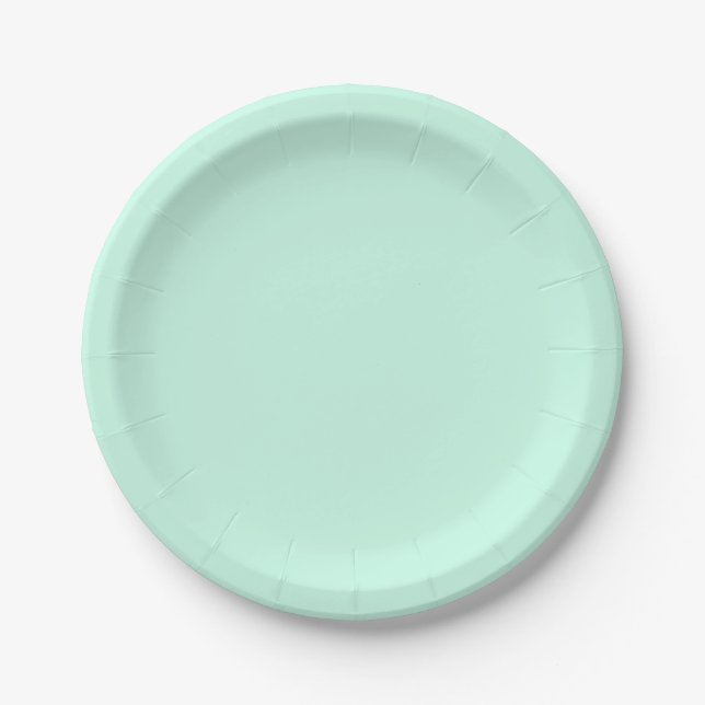 simple minimal solid colour custom pastel custom paper plate (Front)