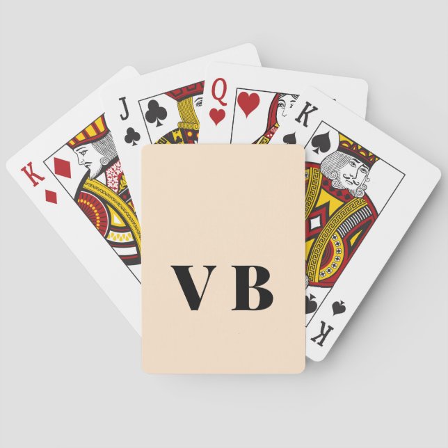simple minimal solid colour custom pastel custom  playing cards (Back)