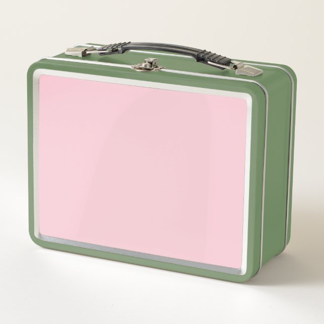 simple minimal solid colour custom pastel custom t metal lunch box (Front)