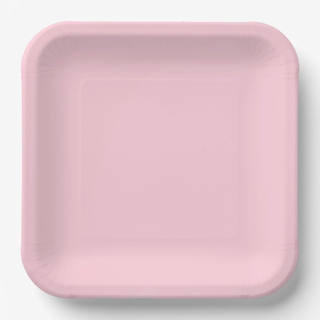 simple minimal solid colour custom pastel custom t paper plate (Front)