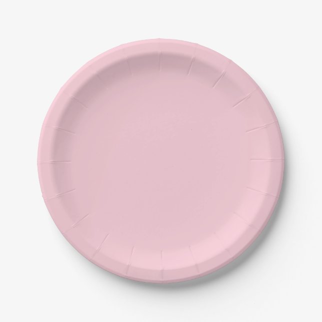simple minimal solid colour custom pastel custom t paper plate (Front)