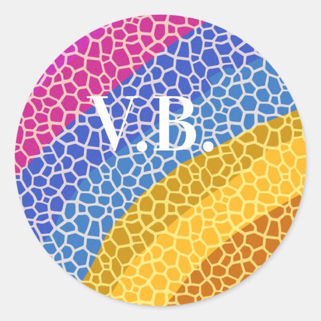 simple minimal solid colour custom personalised  classic round sticker (Front)