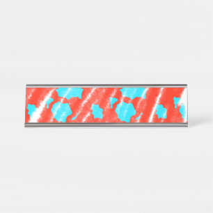 simple minimal solid colour custom personalised th desk name plate