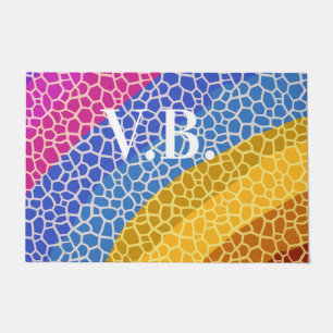 simple minimal solid colour custom personalised th doormat