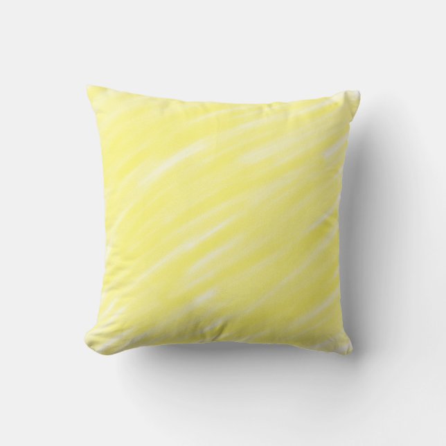 simple minimal solid colour custom yellow pastel a cushion (Front)