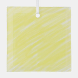 simple minimal solid colour custom yellow pastel a glass tree decoration