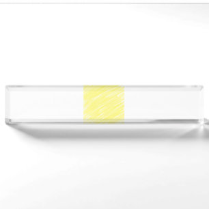simple minimal solid colour custom yellow pastel a nameplate