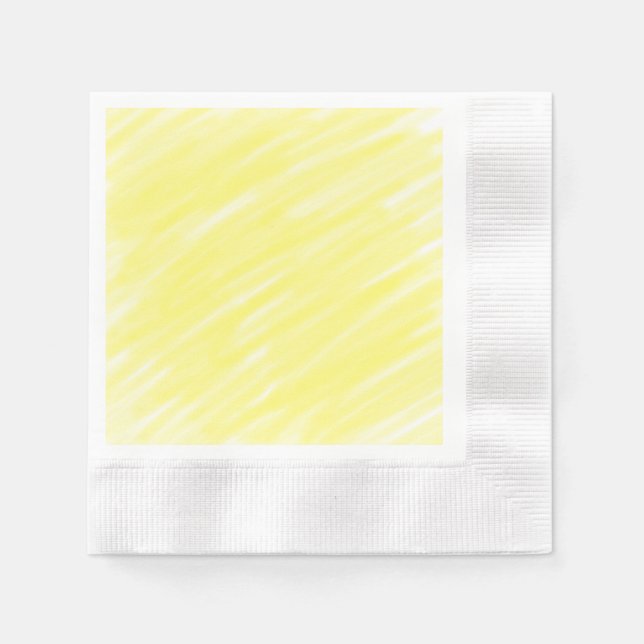 simple minimal solid colour custom yellow pastel a napkin (Front)