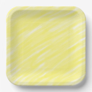 simple minimal solid colour custom yellow pastel a paper plate