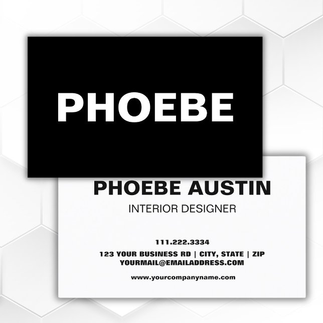 Simple Minimal Stylish Trendy Forest Black  Business Card (Creator Uploaded)