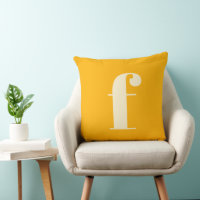 Simple Minimal Sunny Yellow Monogram Letter
