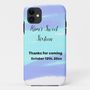 SIMPLE MINIMAL sweet sixteen elegant custom modern Case-Mate iPhone Case
