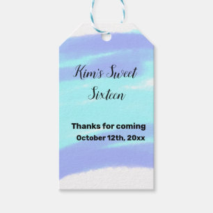 SIMPLE MINIMAL sweet sixteen elegant custom modern Gift Tags