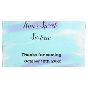 SIMPLE MINIMAL sweet sixteen elegant custom modern Pillowcase
