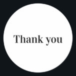 SIMPLE MINIMAL TEXT STYLE CLASSIC ROUND STICKER<br><div class="desc">DESIGN</div>