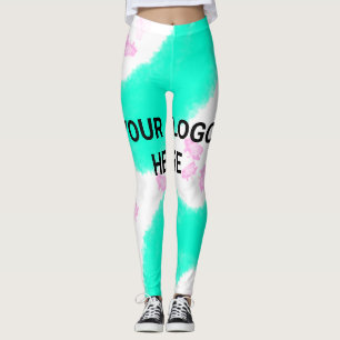 SIMPLE MINIMAL TEXT STYLE GIFT green watercolor T Leggings