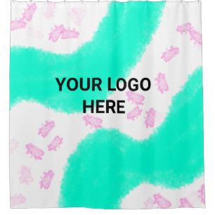 SIMPLE MINIMAL TEXT STYLE GIFT green watercolor T Shower Curtain