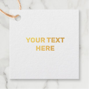 SIMPLE MINIMAL TEXT STYLE GOLF FOIL GIFT TAGS