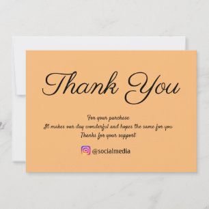 simple minimal text style thank you card