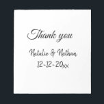 Simple minimal thank you couple name text date cus notepad<br><div class="desc">Design</div>