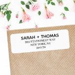 Simple Minimal Typography Return Address Label<br><div class="desc">These simple minimalist typography return address labels are perfect for a simple wedding.</div>