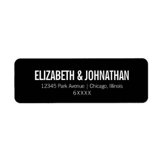Simple & Minimal Typography Wedding Address Label