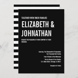 Simple & Minimal Typography Wedding Invite Card