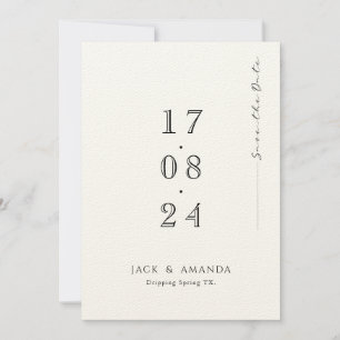 Simple minimal typography Wedding save the date