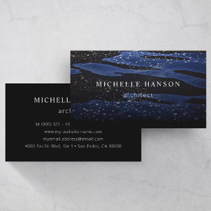 Simple Minimal Water Waves Professional Business Card
