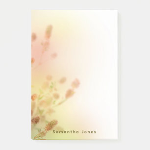 Simple Minimal Watercolor Floral Post-it Notes