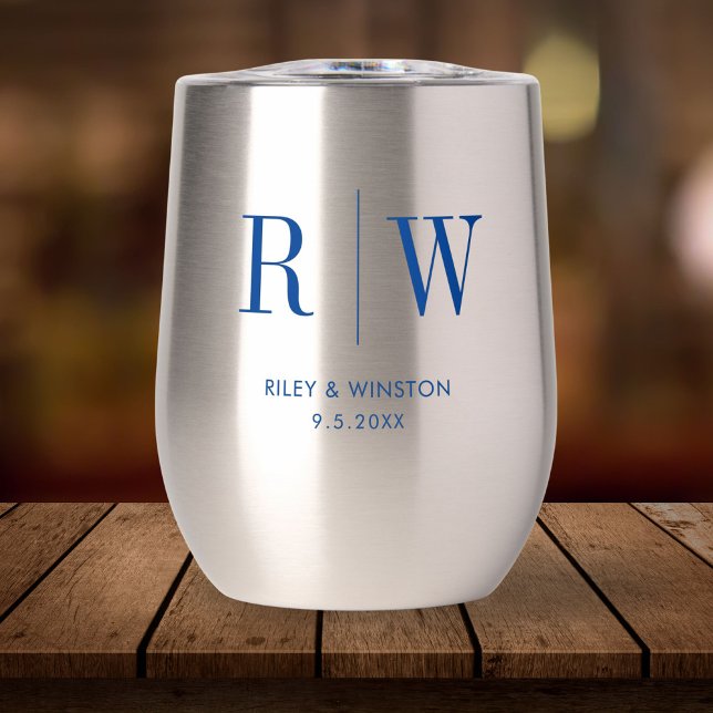 Simple Minimal Wedding Monogram Date Custom  (Creator Uploaded)