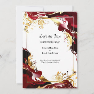 Simple Minimal Wedding Save the Date Card