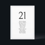 Simple Minimal Wedding Table Seating Chart Cards<br><div class="desc">Designed to co-ordinate with our Minimalist Wedding collection,  this customisable Seating Chart Card features a modern script with a minimalistic layout. Perfect for every season. To make advance changes,  select Personalise -> Edit using Design tool.</div>