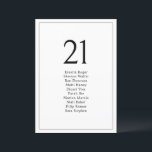 Simple Minimal Wedding Table Seating Chart Cards<br><div class="desc">Designed to co-ordinate with our Minimalist Wedding collection,  this customisable Seating Chart Card features a modern script with a minimalistic layout. Perfect for every season. To make advance changes,  select Personalise -> Edit using Design tool.</div>