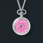 simple minimal white monogram pink glitter waterco<br><div class="desc">design</div>