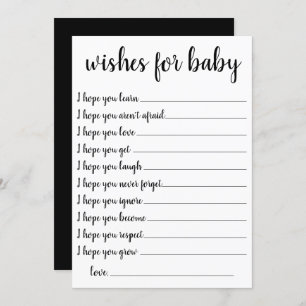Simple MInimal Wishes Modern Keepsake Card