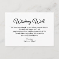 Simple minimal wishing well. Black white wedding