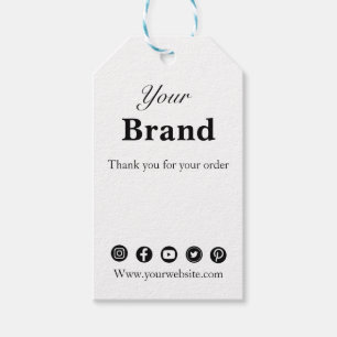 Simple minimalis business hang tag price clothing