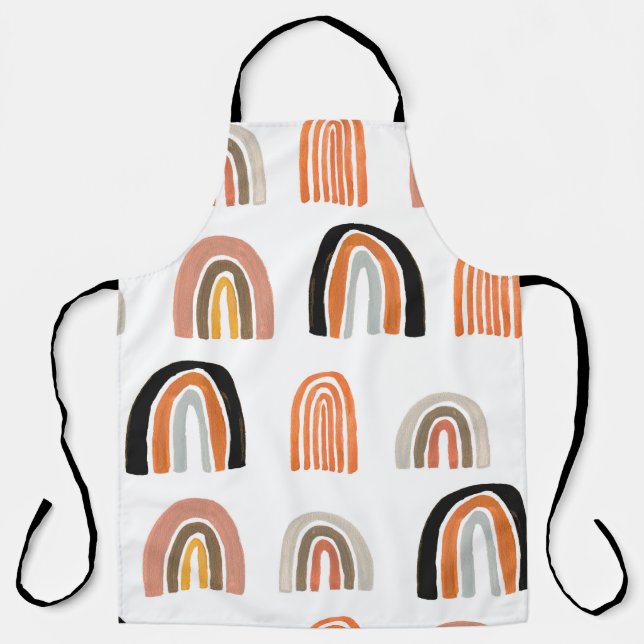 Simple minimalism seamless pattern with gouache pa apron (Front)