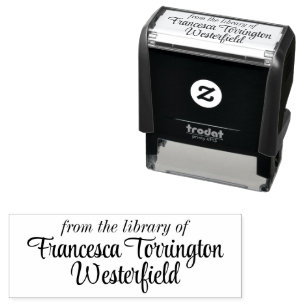 Simple Minimalist #78 Script Library Book Name Self-inking Stamp