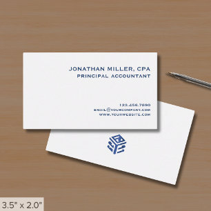 Simple Minimalist Accountant Business Card