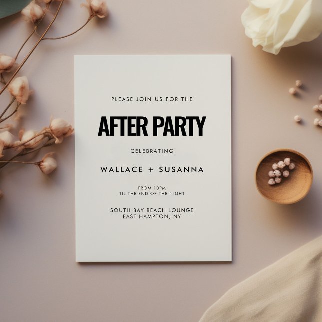 Simple minimalist after party invitation (Creator Uploaded)