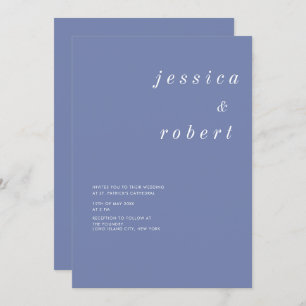 Simple Minimalist Airy Pastel Wedding Invitation