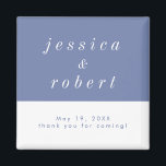 Simple Minimalist Airy Pastel Wedding Magnet<br><div class="desc">A simple and minimalist wedding ref magnet with airy pastel and white theme. Perfect give aways for your wedding.</div>