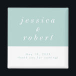 Simple Minimalist Airy Pastel Wedding Magnet<br><div class="desc">A simple and minimalist wedding ref magnet with airy pastel and white theme. Perfect give aways for your wedding.</div>
