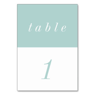Simple Minimalist AIry Pastel Wedding Table Number